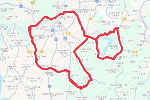 2024 영산강 그란폰도 in 나주 자전거 코스 지도