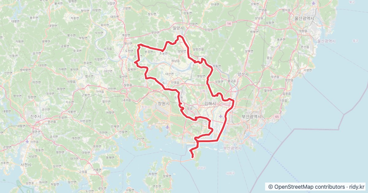 PT-177 김해어드벤쳐 자전거 코스 지도