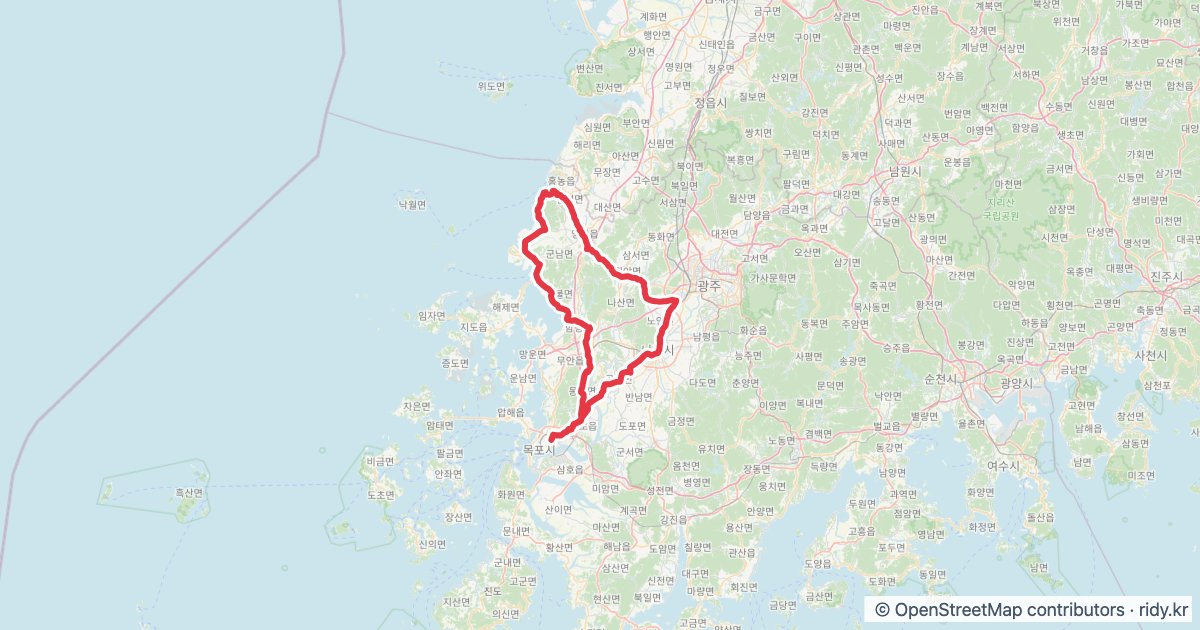 PT-209 랜도너스 퍼머넌트 자전거 코스 지도