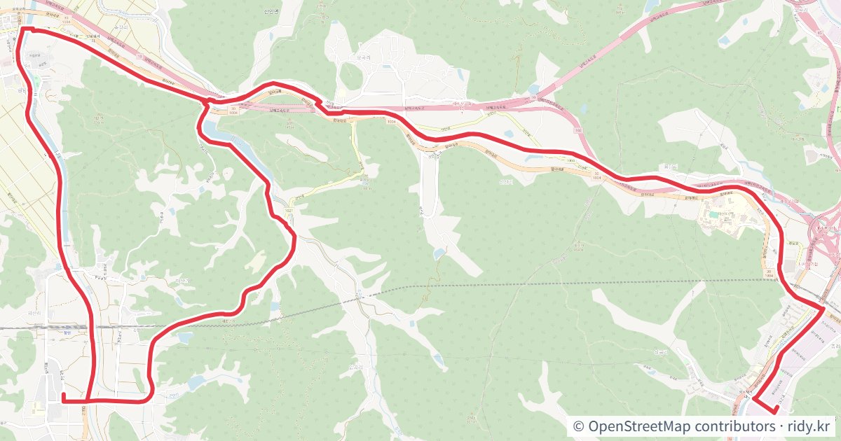 중리-함안 32.4KM 자전거 코스 지도