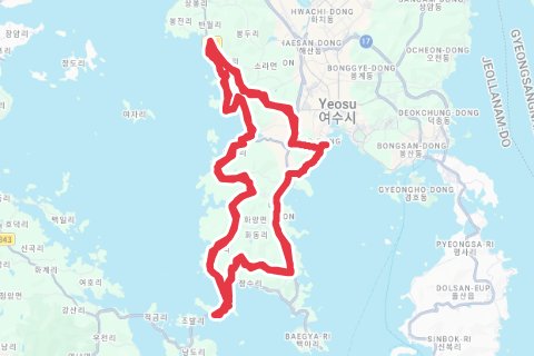2023 섬섬여수 메디오폰도 자전거 코스 지도