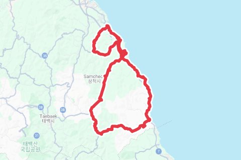 2026 삼척 그란폰도 자전거 코스 지도
