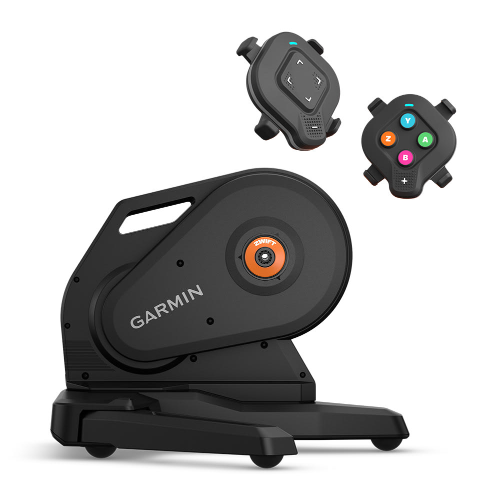 가민 탁스 네라 본체와 Zwift Cog, Zwift Click 액세서리